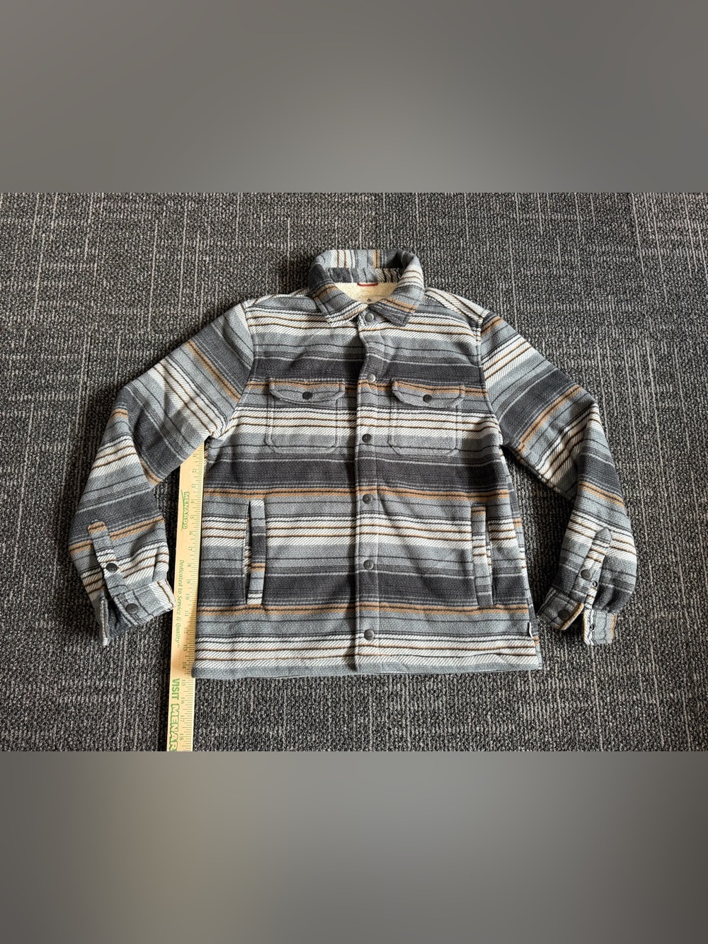 Rainforest Edgewood Plaid Bonded Fleece & Faux Shearling Jacket Small NWT